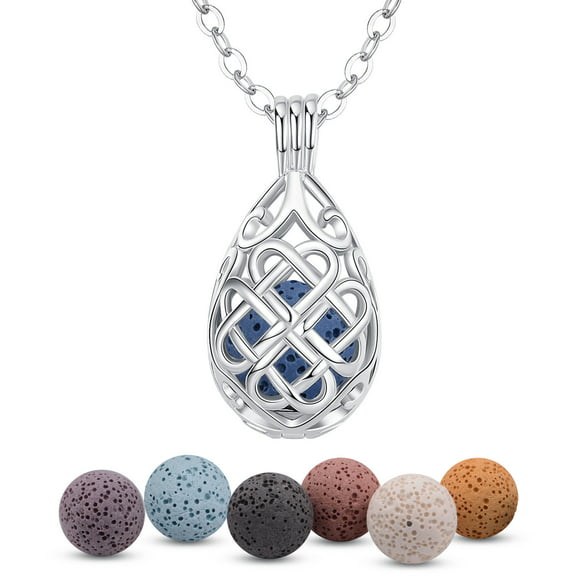 7 Chakra Arrow Lava Rock Stone Necklace Essential Oil Diffuser Women Jewelry 